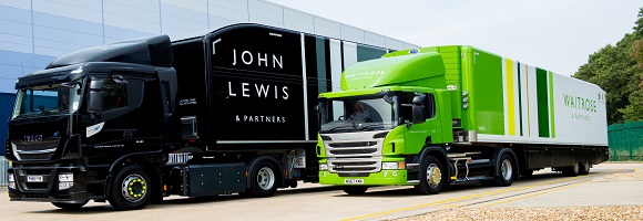 John Lewis delivery driver and vehicle John Lewis delivery driver and vehicle