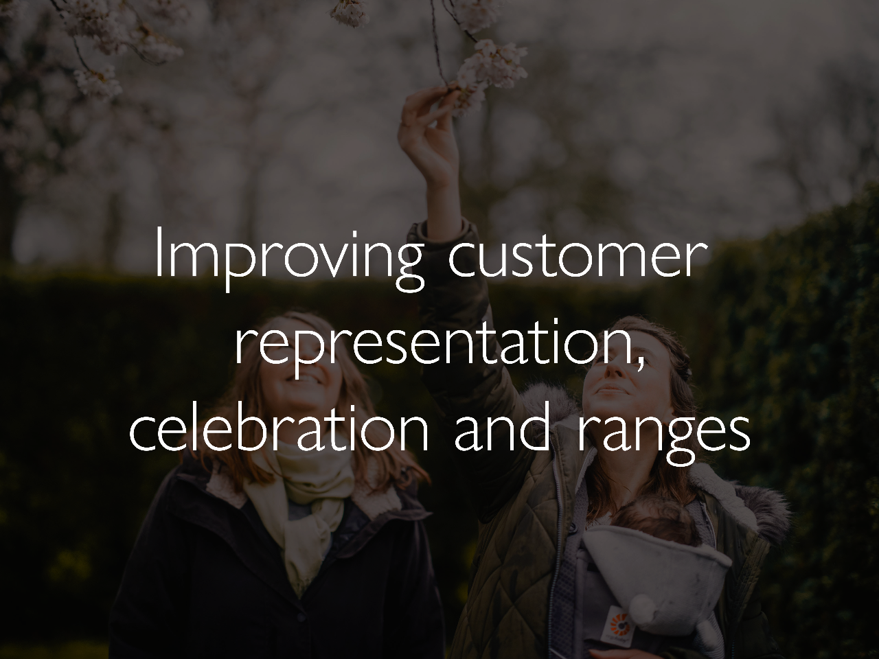 Improving customer representation, celebration and ranges