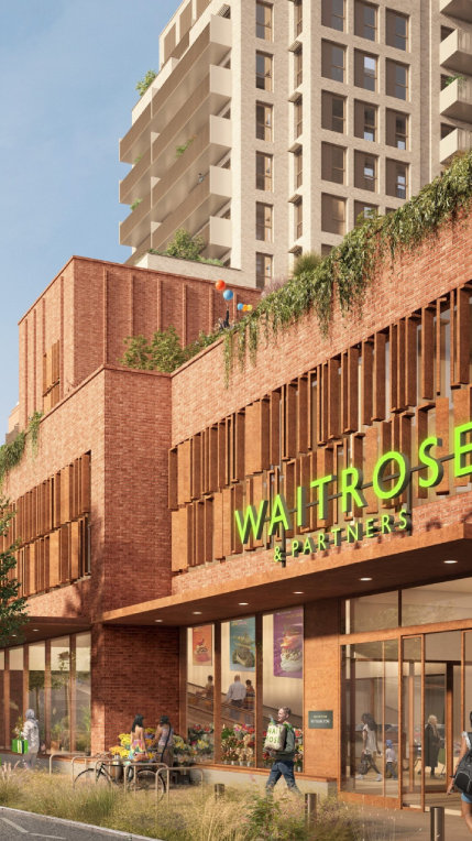 We have been successful in a planning appeal to create 428 homes above a new, modernised Waitrose shop.