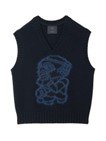John Lewis x LABRUM London Blue Logo Knitted Vest, £99
